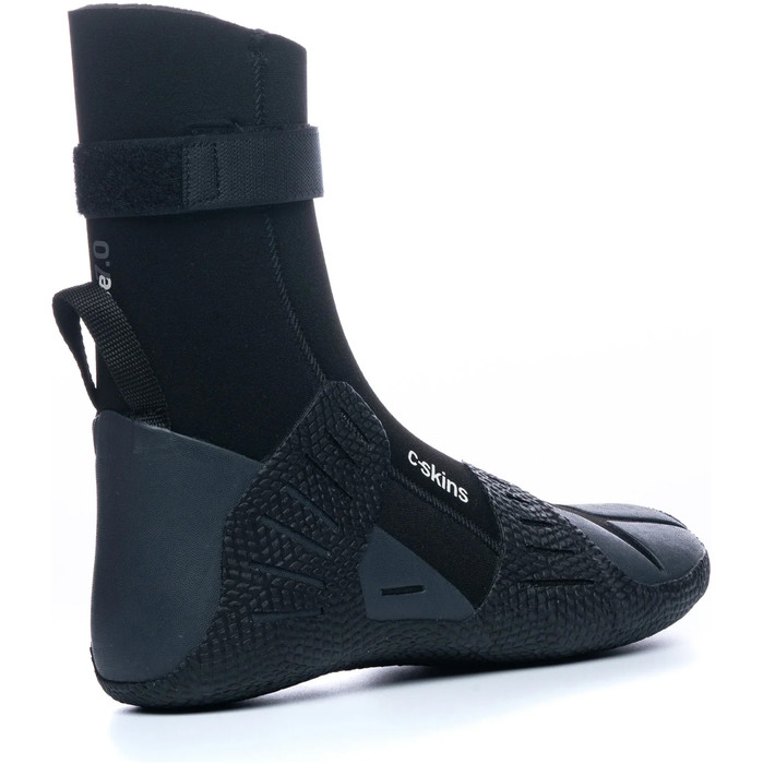 2024 C-Skins Session 7mm Round Toe Wetsuit Boots C-BOSE7RT - Black / Charcoal
